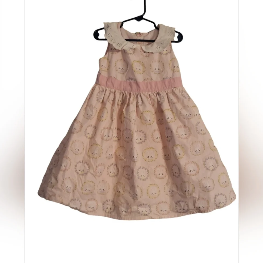 "GYMBOREE", Size 5T, Light Pink Dress W/ Bunny Rabbits. - Picture 1 of 2